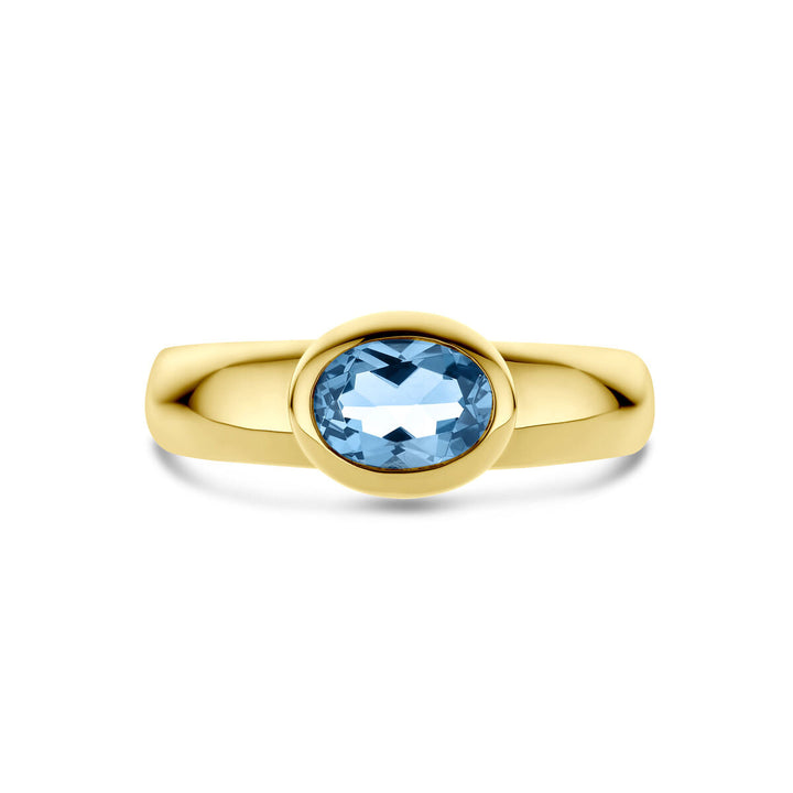 Ring London Blue Topas 14K Gelbgold