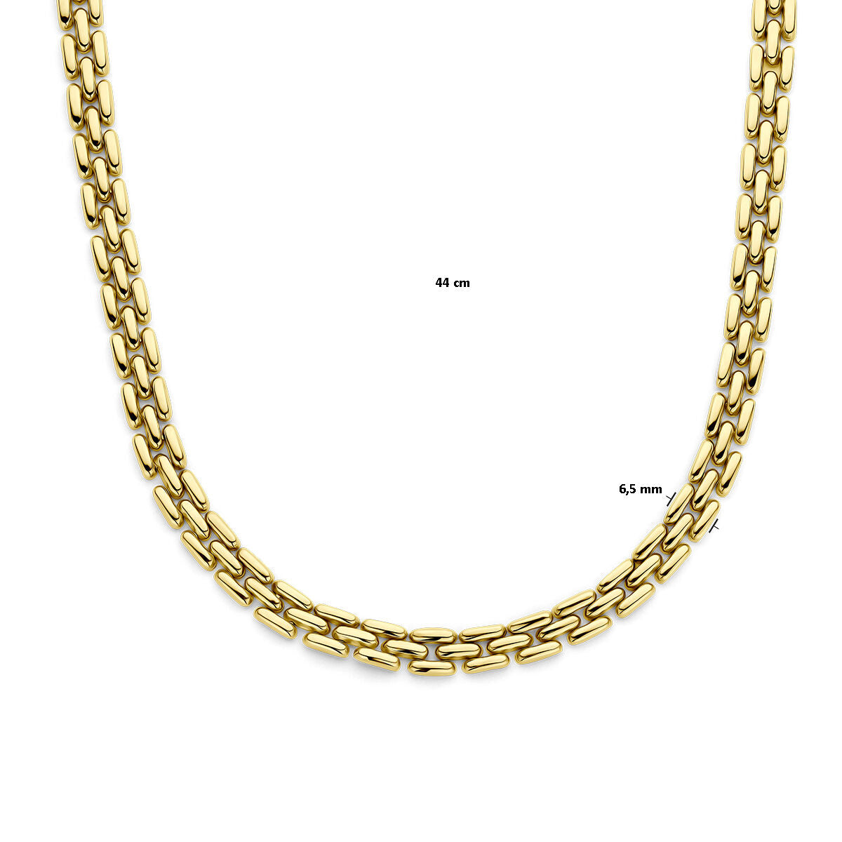 Halskette Panther 6,5 mm 44 cm 14K Gelbgold