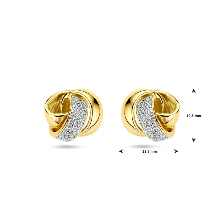 Ohrstecker Knopf Diamant 0,19 ct (2x 0,095 ct) H SI 14K Gelbgold