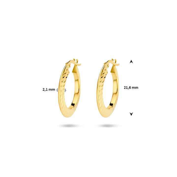 Ohrringe spitzes Rohr 14K Gelbgold