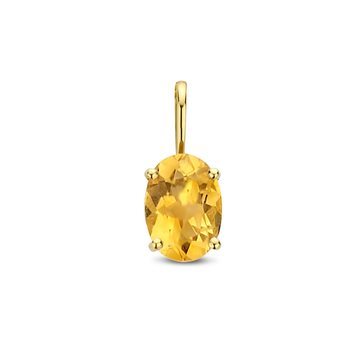 Hänger mit ovalem Citrin in 14K Gelbgoldfassung