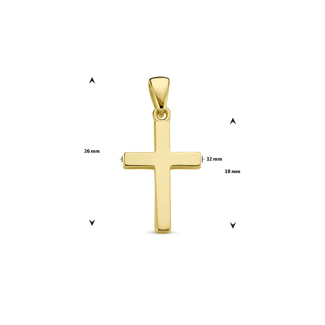 Anhänger Kreuz 14K Gelbgold