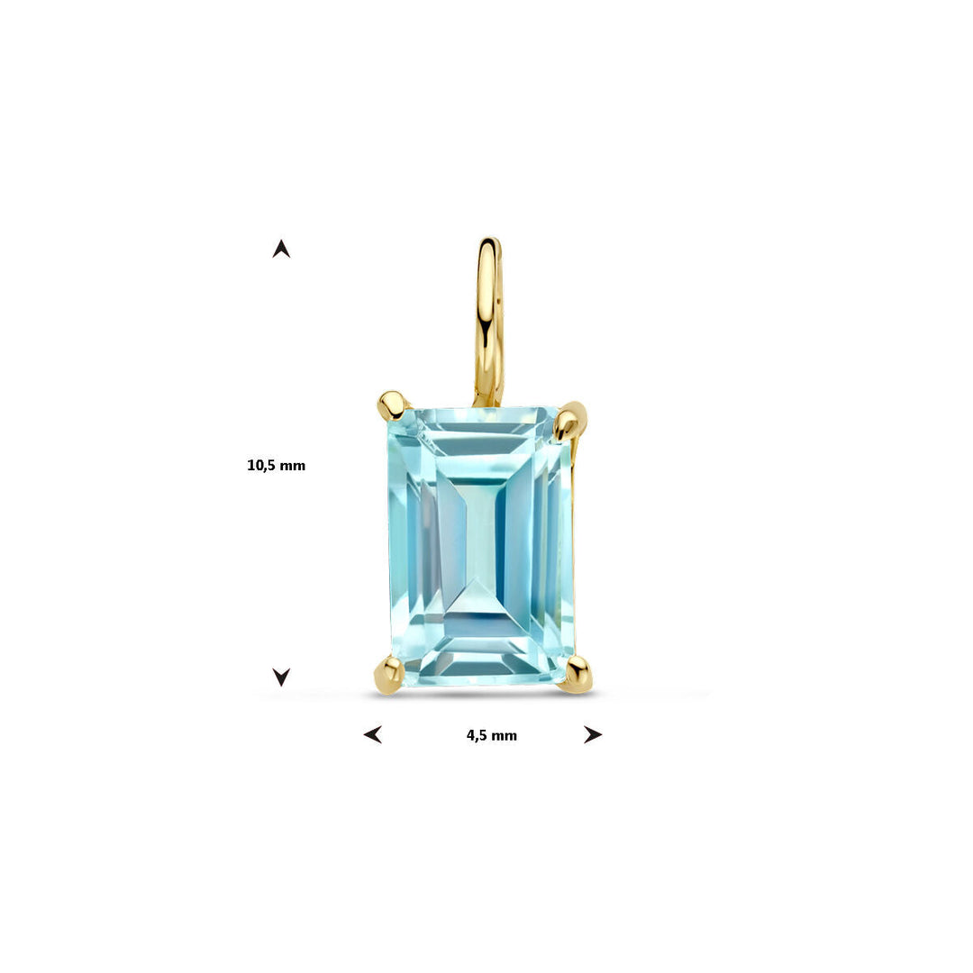 Anhänger Blautopas 14K Gelbgold