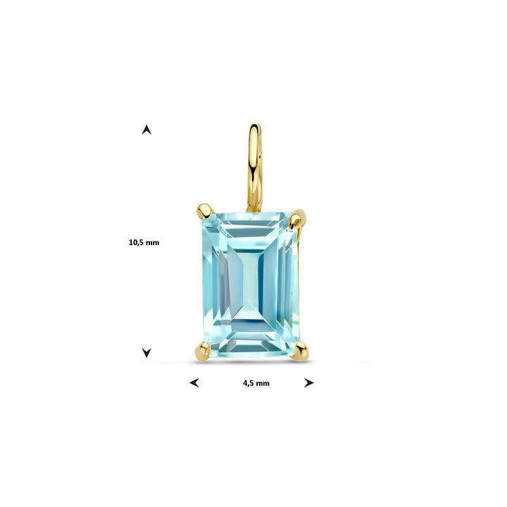 Anhänger Blautopas 14K Gelbgold