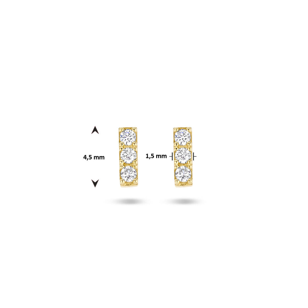 Ohrstecker Zirkonia 14K Gelbgold