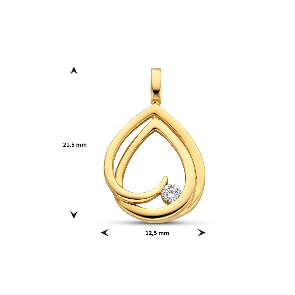Anhänger Diamant 0,06 ct h SI 14K Gelbgold