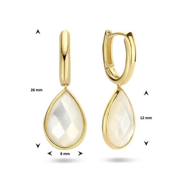 Ohrringe Perlmutt 14K Gelbgold