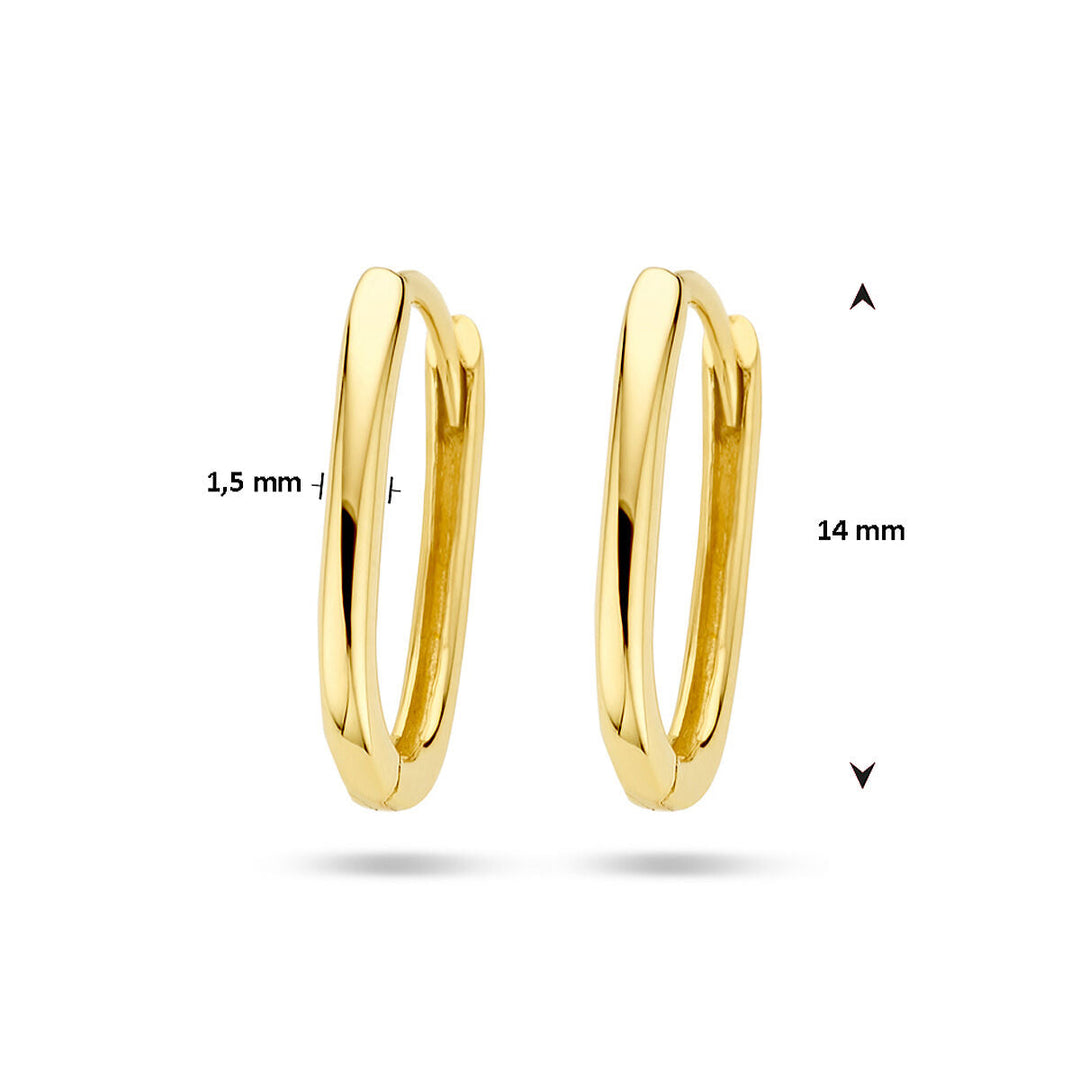 Tropfenohrringe Büroklammer 14K Gelbgold