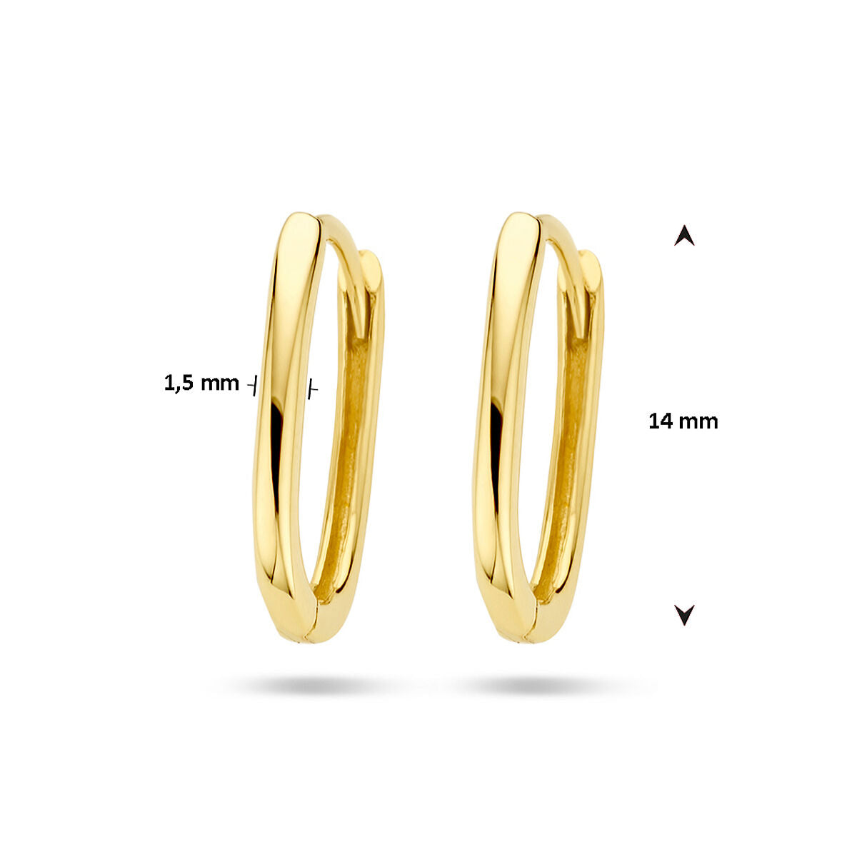 Tropfenohrringe Büroklammer 14K Gelbgold