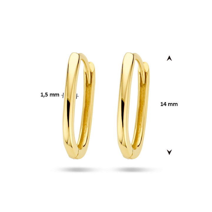 Tropfenohrringe Büroklammer 14K Gelbgold