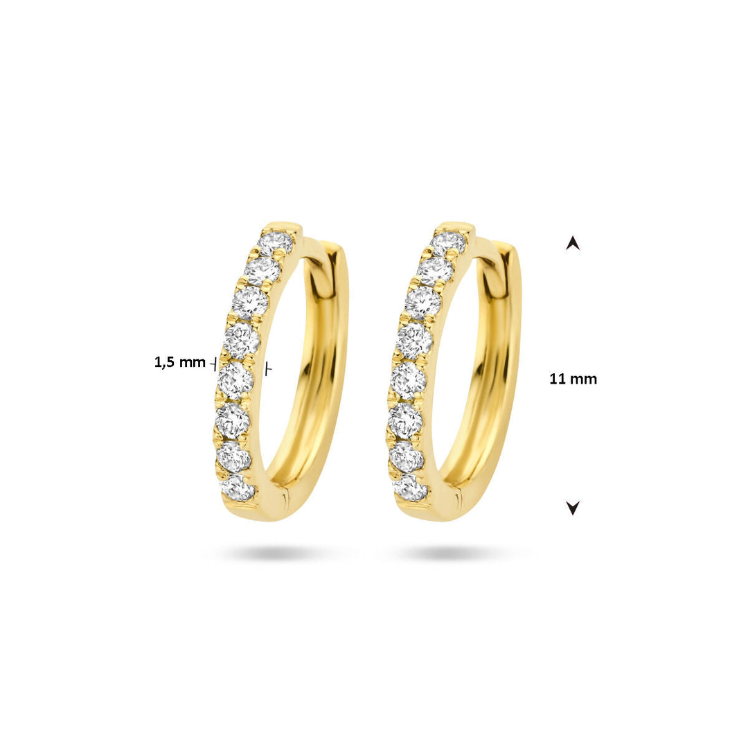 Ohrhänger Diamant 0,15 ct (2x0,075 ct) g SI 14K Gelbgold