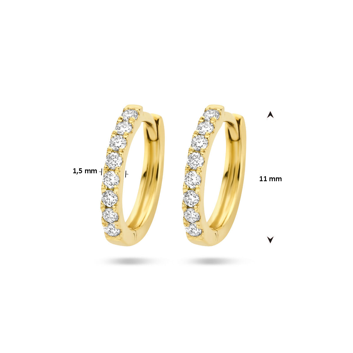 Ohrhänger Diamant 0,15 ct (2x0,075 ct) g SI 14K Gelbgold