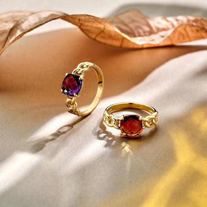 Ring Citrin 14K Gelbgold