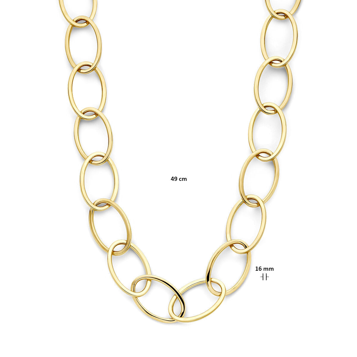 Halskette 16 mm 50 cm 14K Gelbgold