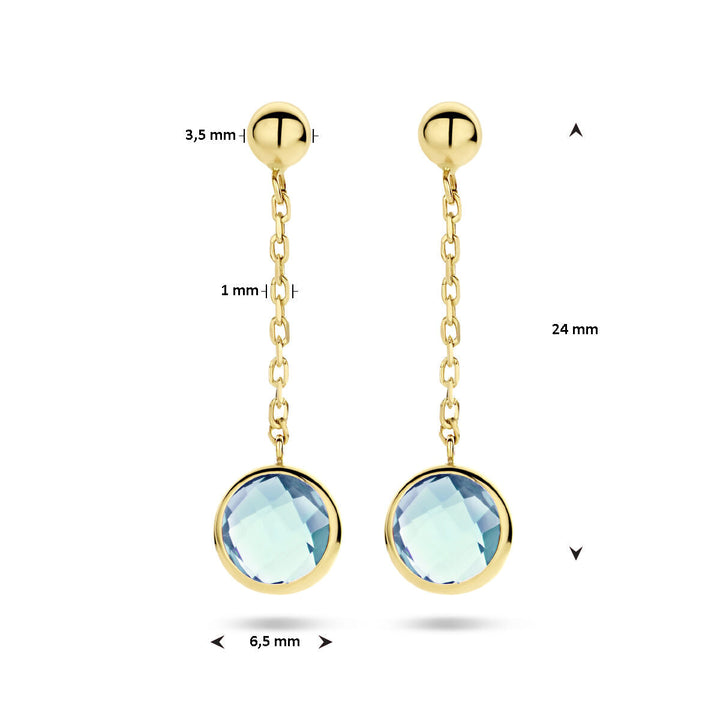 Ohrringe Topas 14K Gelbgold