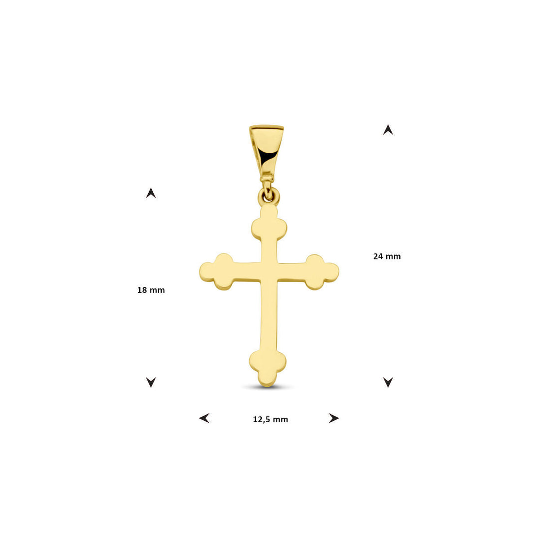 Anhänger Kreuz 14K Gelbgold