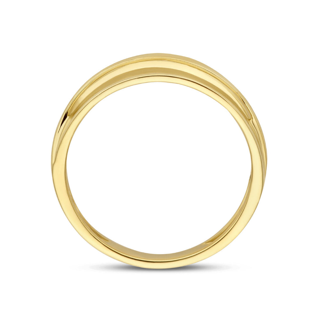 Ring poliert/matt 14K Gelbgold