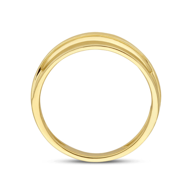 Ring poliert/matt 14K Gelbgold