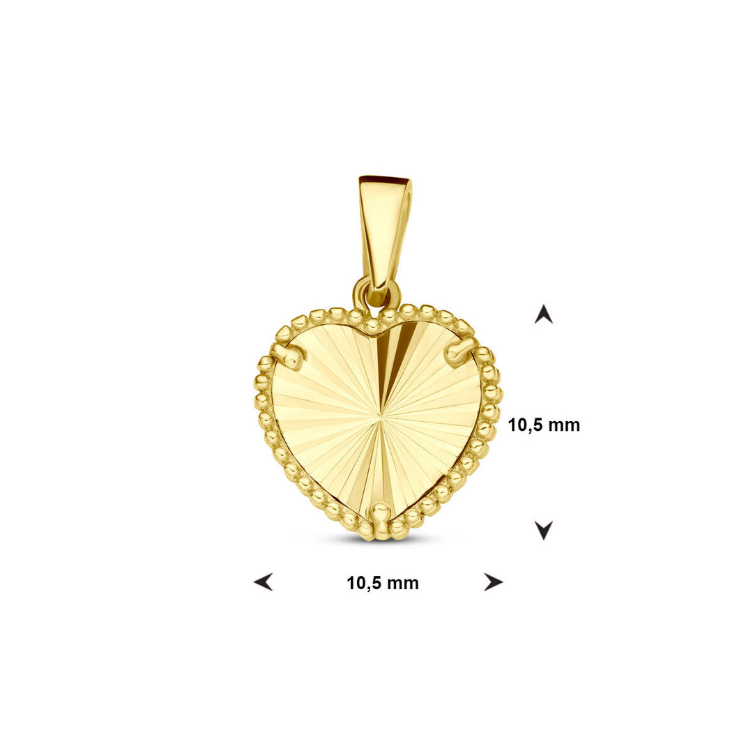 Anhänger Herz diamantiert 14K Gelbgold