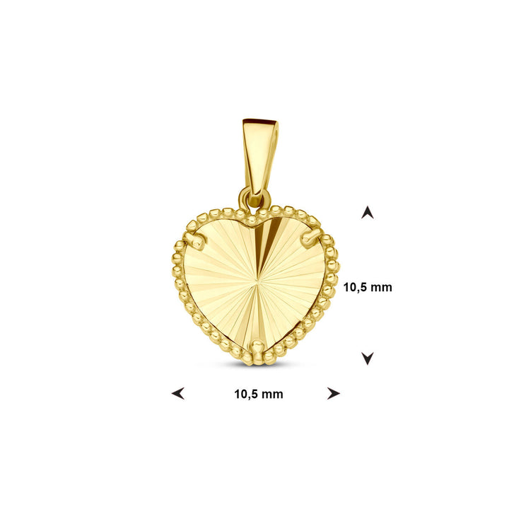 Anhänger Herz diamantiert 14K Gelbgold