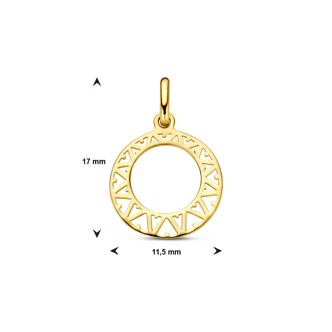 Anhänger Kreis 14K Gelbgold