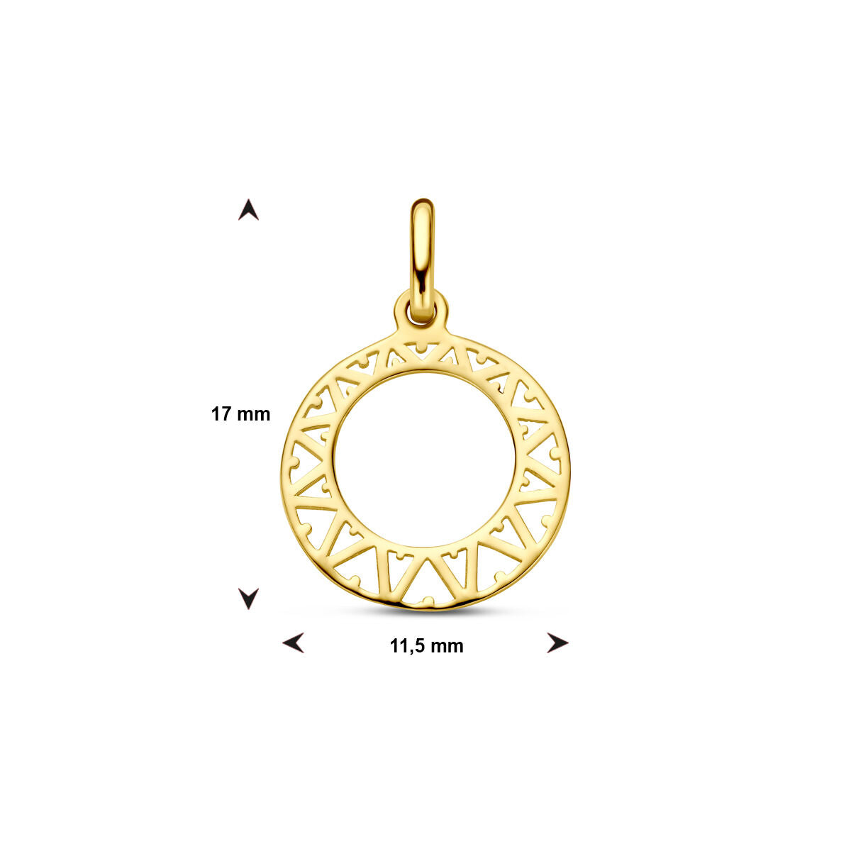 Anhänger Kreis 14K Gelbgold