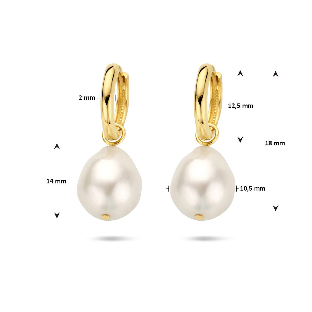 Ohrhänger Barockperle 14K Gelbgold