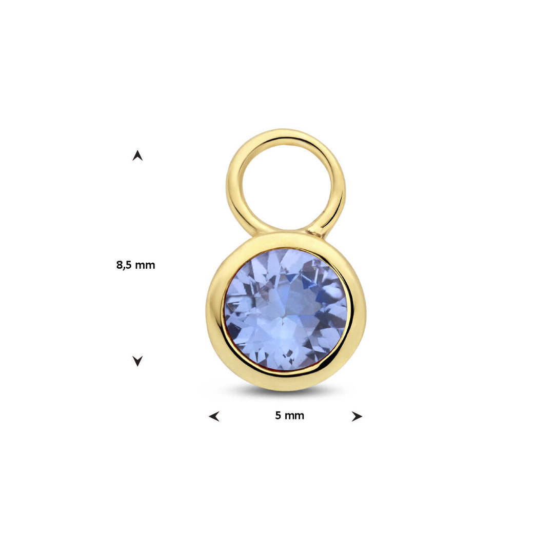 Ohrring-Anhänger Tansanit pro Stück 14K Gelbgold