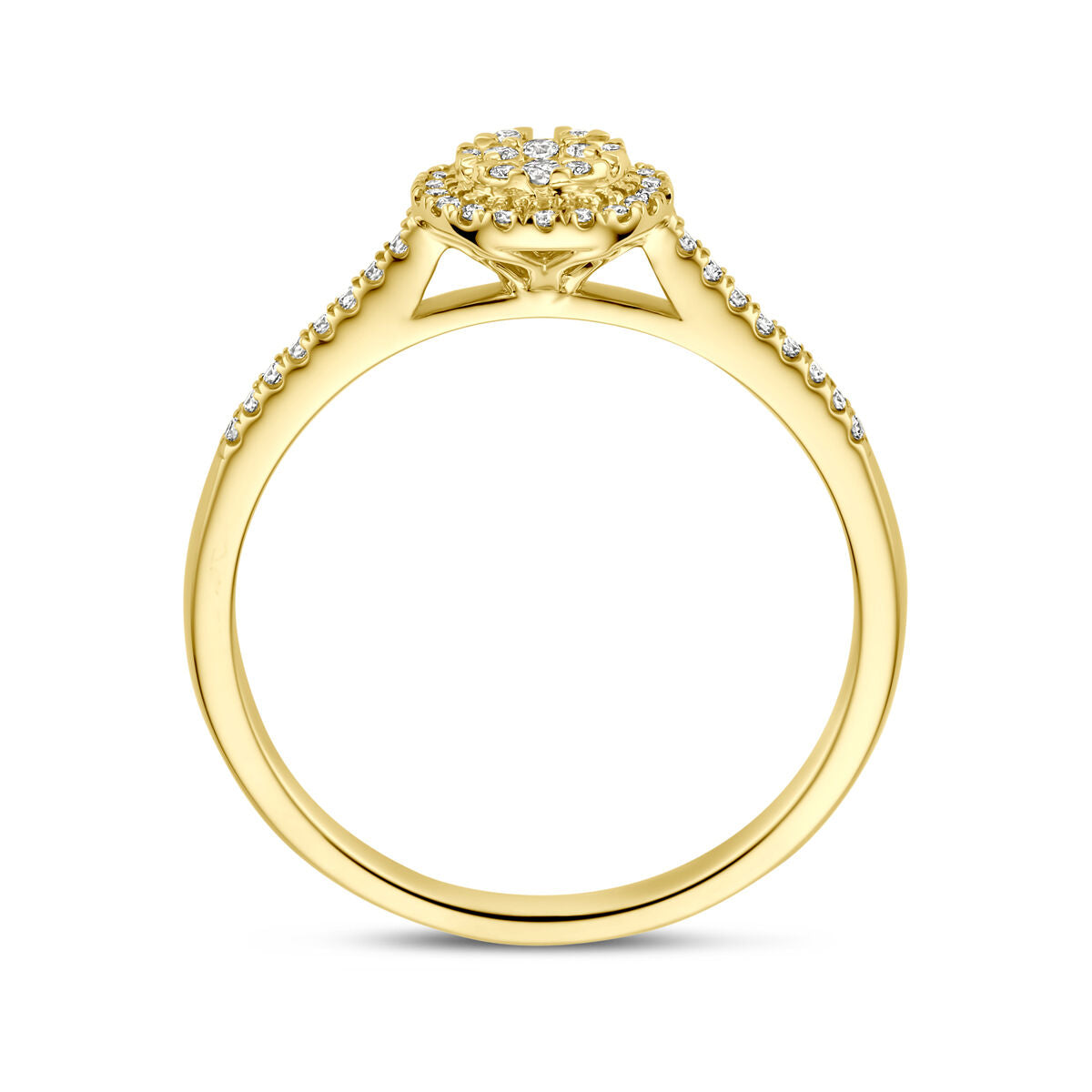 Ring Diamant 0.19ct H SI 14K Gelbgold