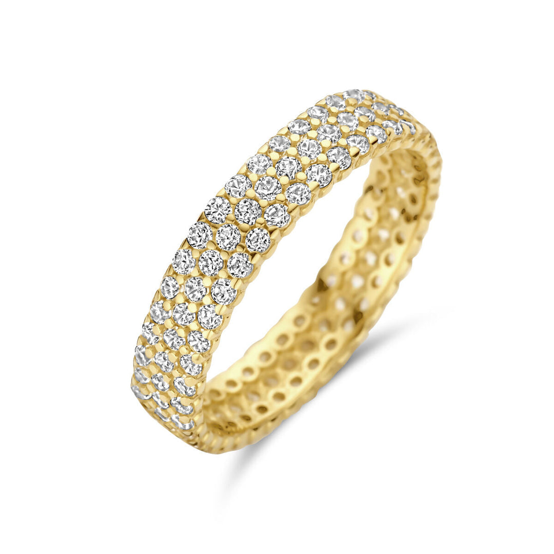 Ring Zirkonia 4 mm 14K Gelbgold
