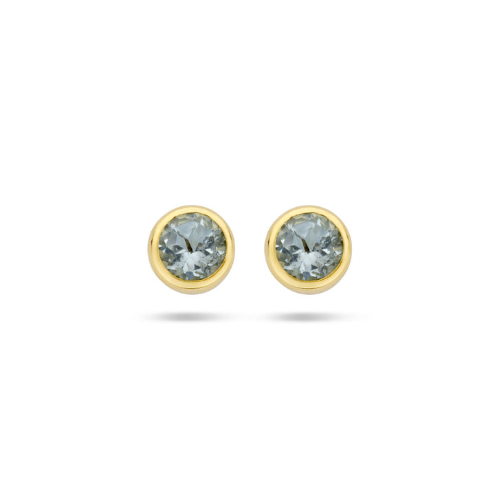 Ohrstecker Blautopas 14K Gelbgold
