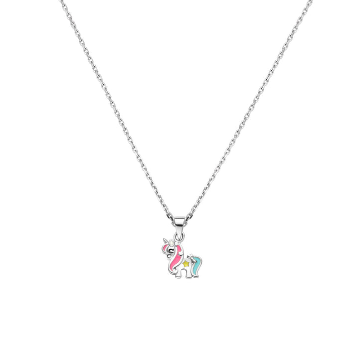 Einhorn-Halskette 36 + 4 cm Silber rhodiniert