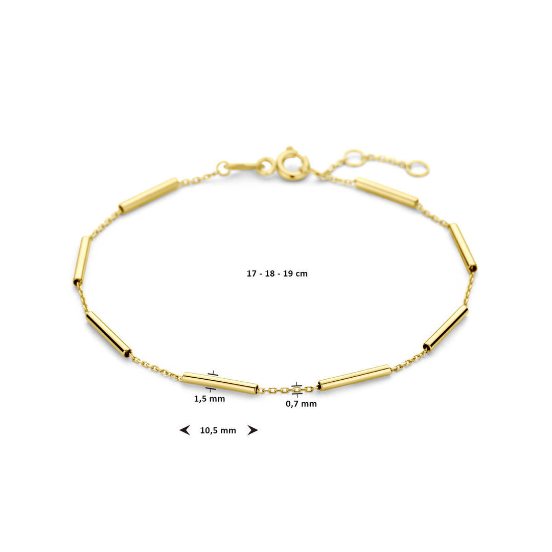 Goldarmband Damen Röhren 14K