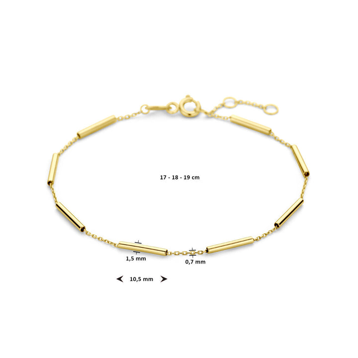 Goldarmband Damen Röhren 14K