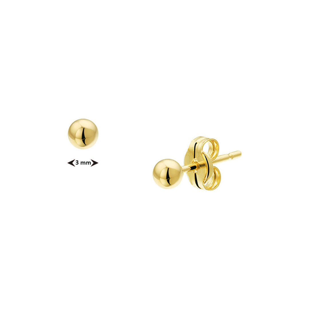 Ohrstecker Kugel 14K Gelbgold