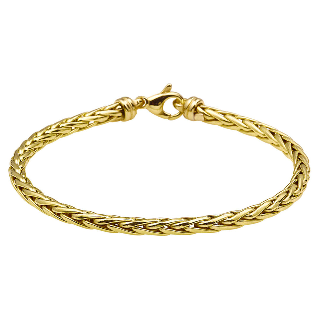 Armband Fuchsschwanz 4,0 mm 19 cm Zilgold (Gelbgold mit Silberkern)