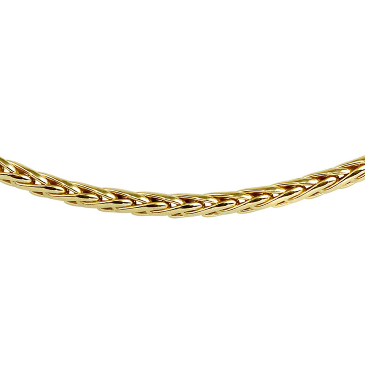Collier mit 4,0 mm Vossestaart-Design in Gelbgold mit silberner Kern