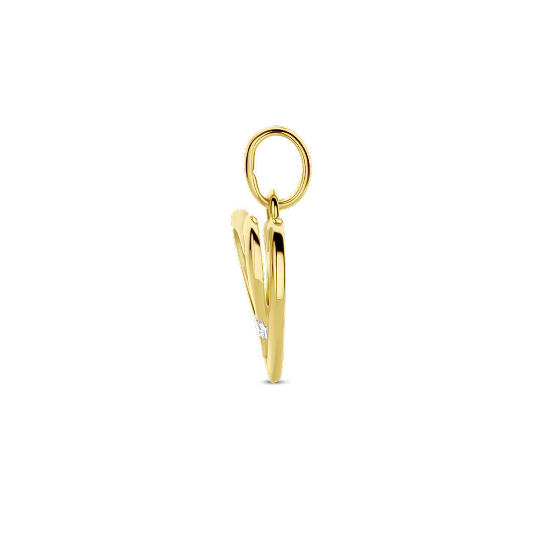 Anhänger Herz Zirkonia 14K Gelbgold