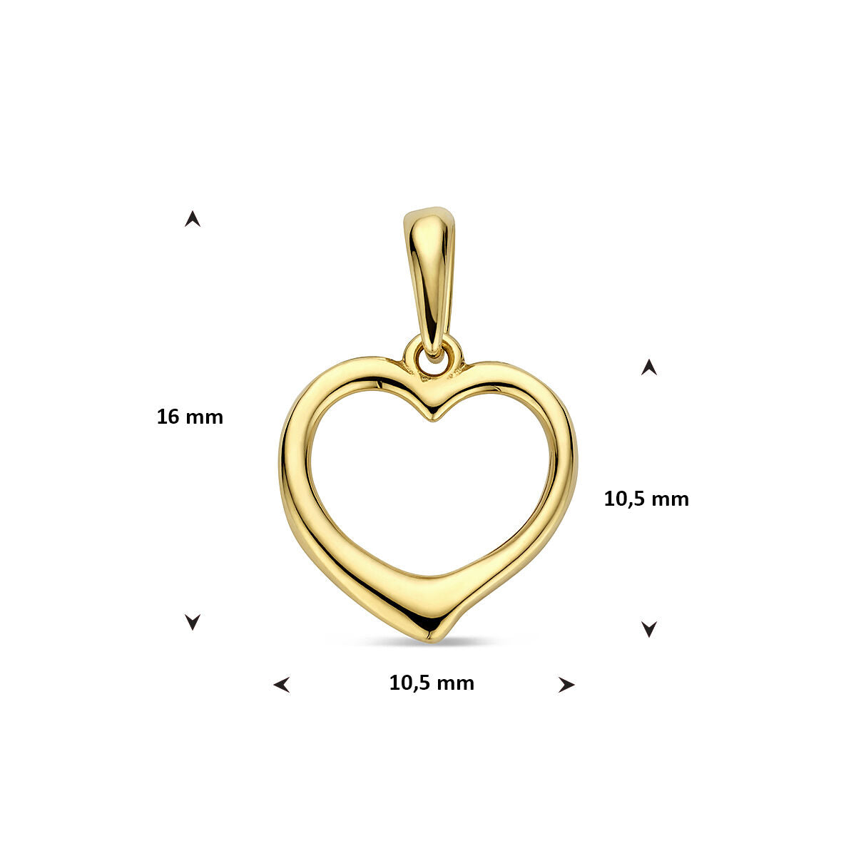 9 Karat Gelbgoldanhänger Herz – Symbol der Liebe