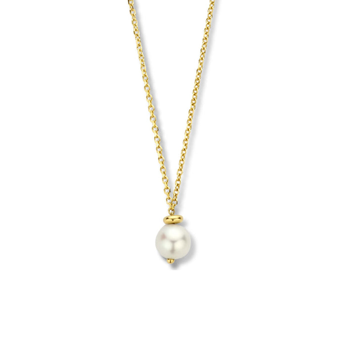 Gold Damenhalskette Perle 14K