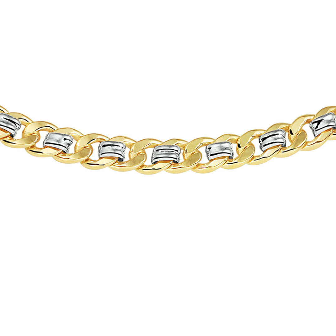 Halskette Schliff Gourmet 6,2 mm Zilgold (zweifarbiges Gold mit Silberkern)