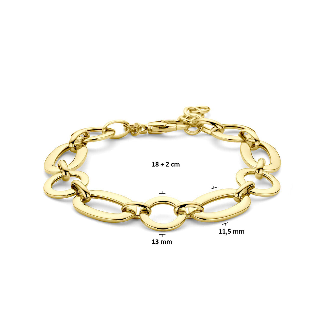 Armband 12,8 mm 18 + 2 cm 14K Gelbgold