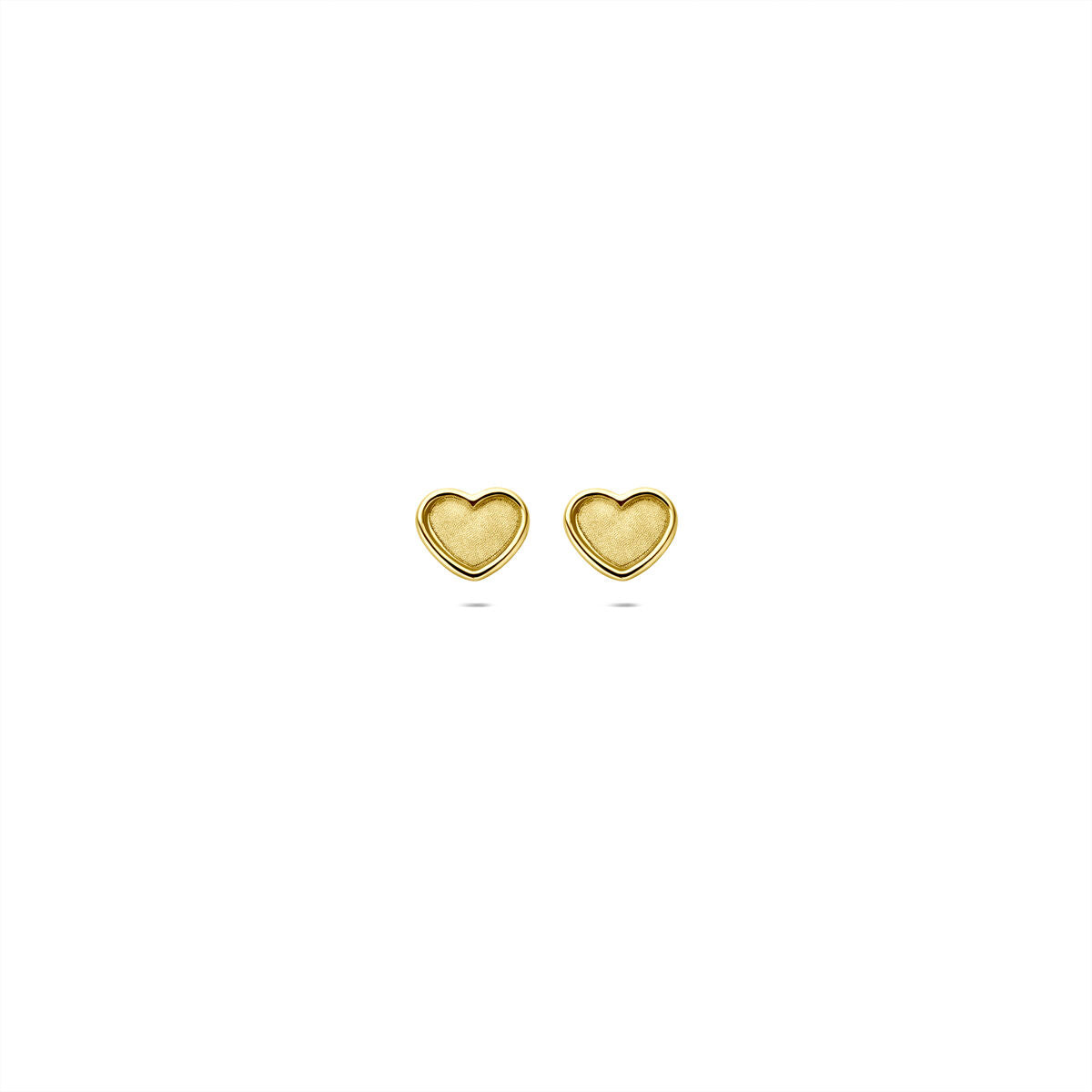 Ohrstecker in Herzform aus 9 Karat Gelbgold