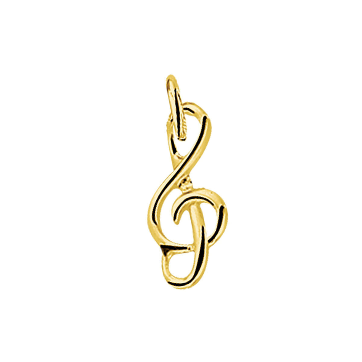 Anhänger Musikschlüssel 14K Gelbgold