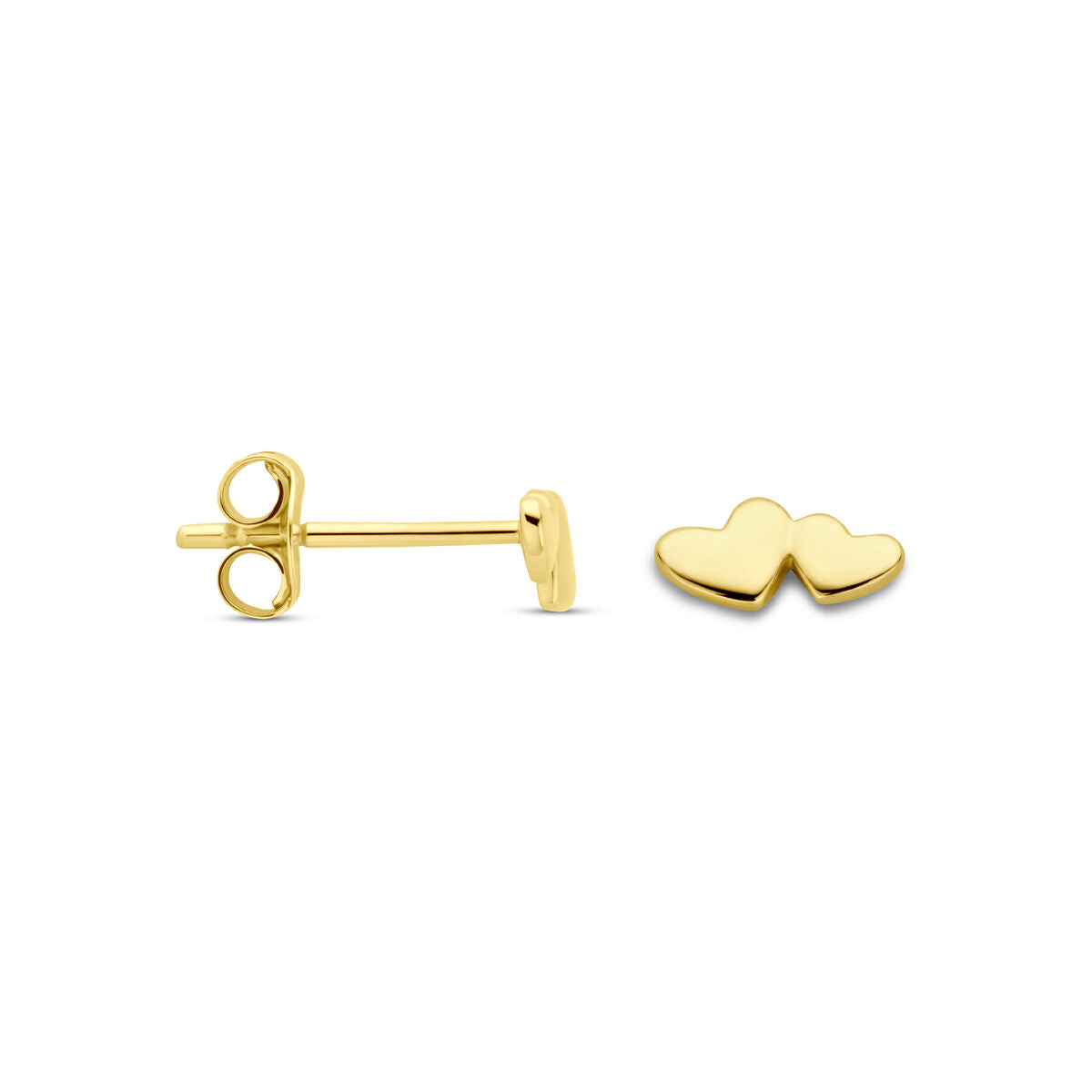Ohrstecker Herzchen 3 mm 14K Gelbgold
