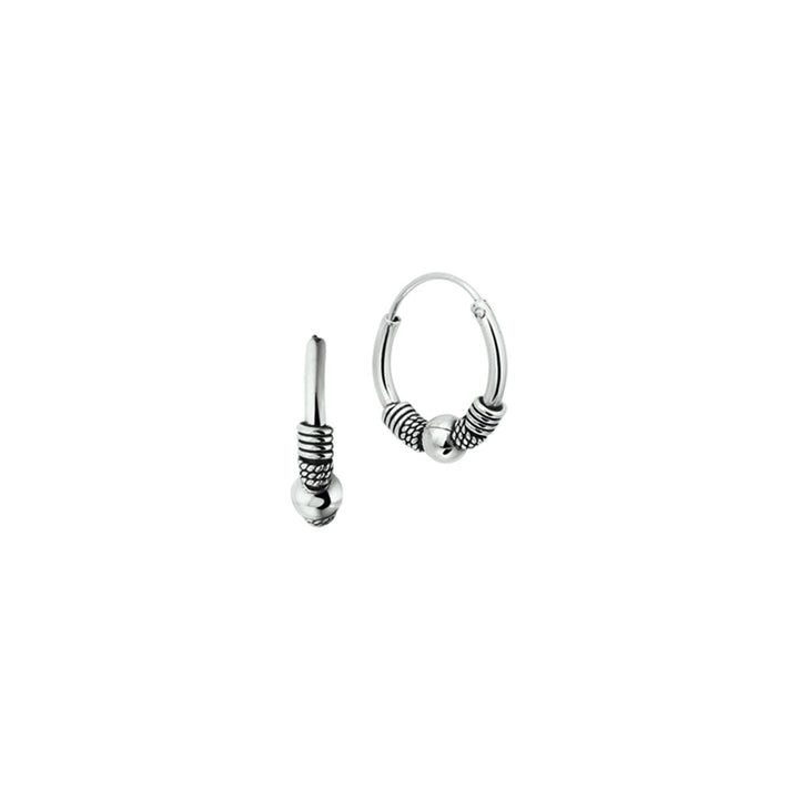 Ohrringe Oxi Bali 4,0 mm Silber oxidiert