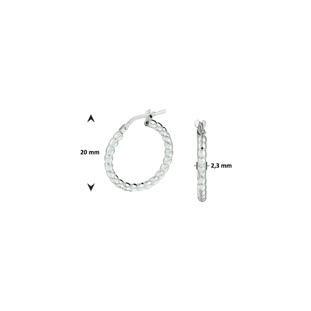oorringen zilver gerhodineerd