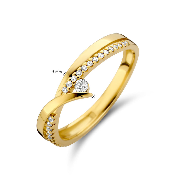 Ring Diamant 0,13 ct h SI 14K Gelbgold