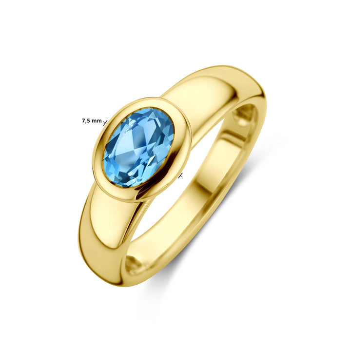 Ring London Blue Topas 14K Gelbgold