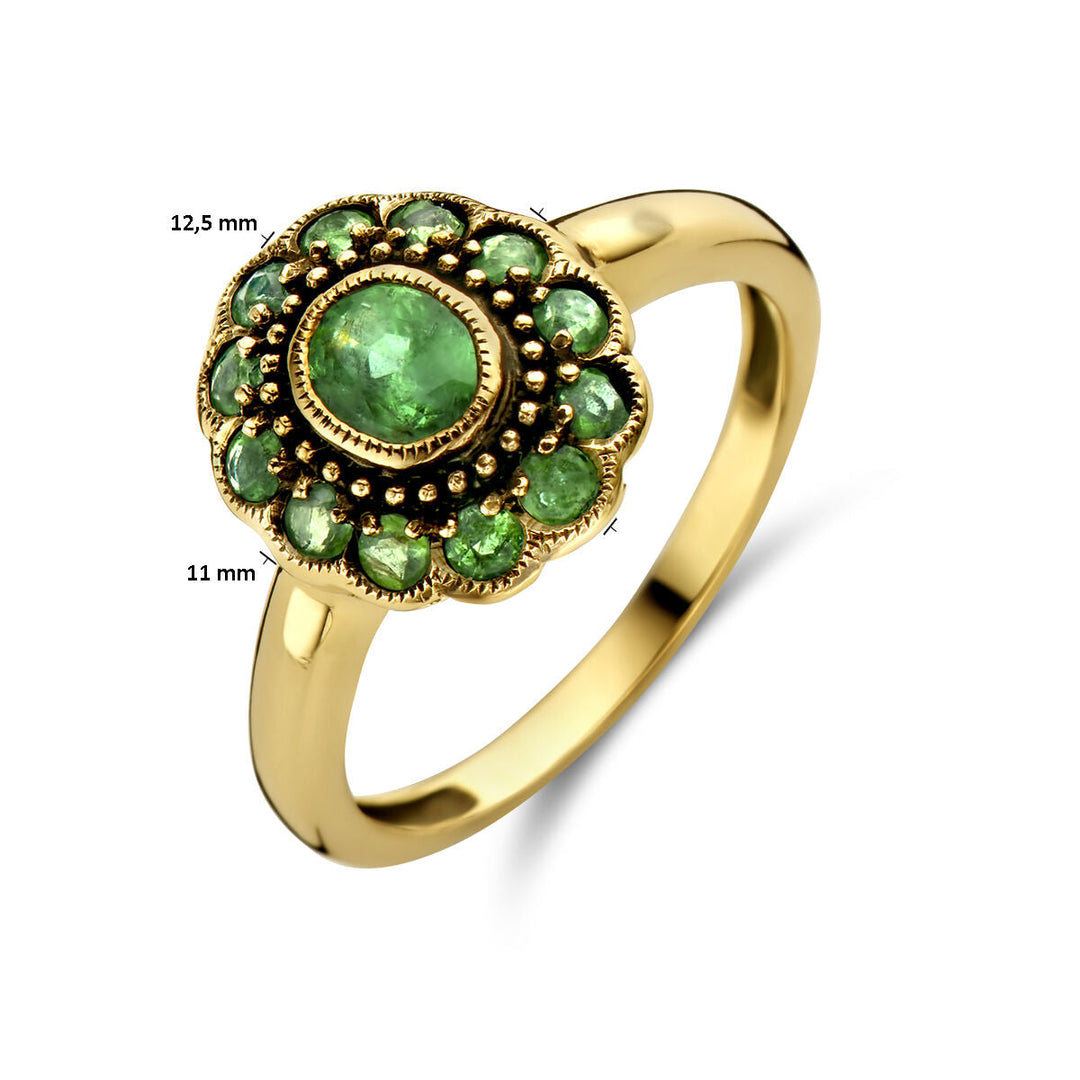 Smaragdring 14K Gelbgold